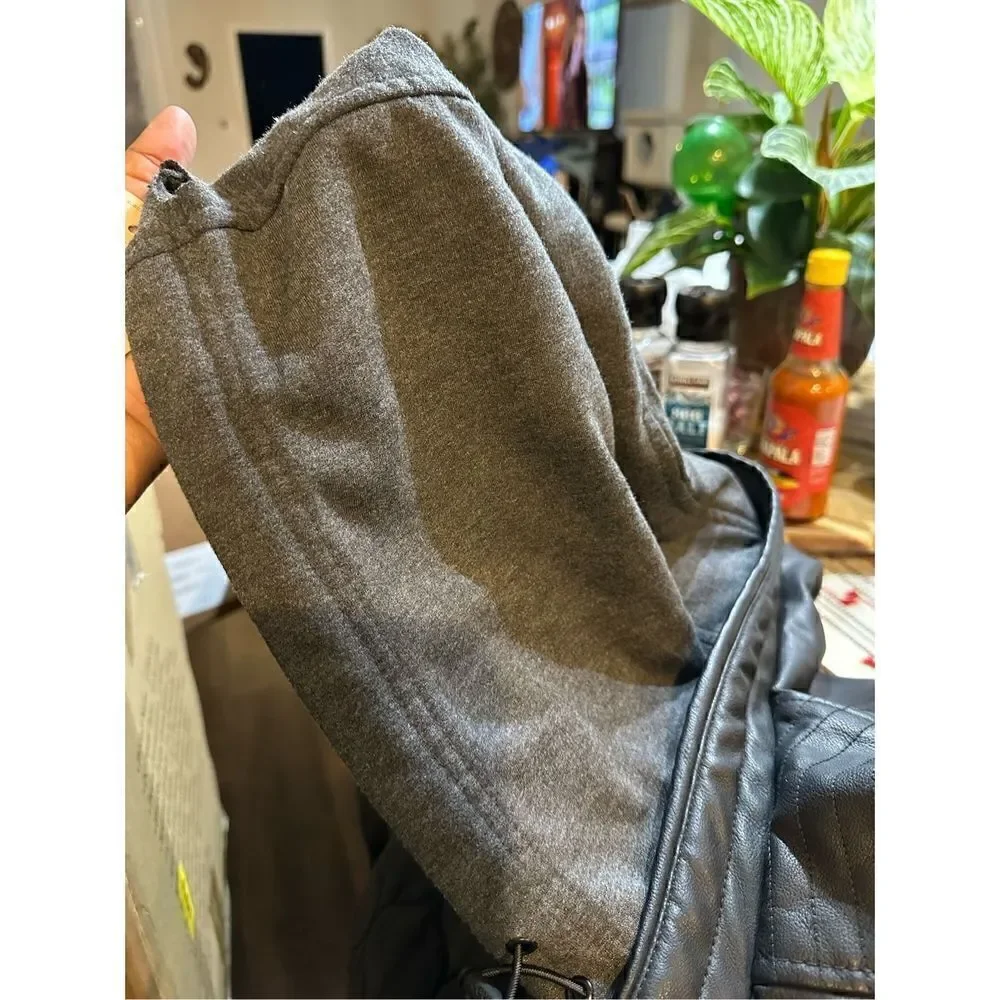 Men's Levi's® Faux-Leather Hooded Racer Jacket